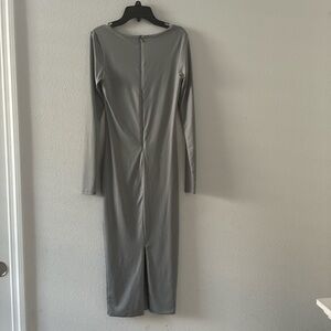 Forever 21 Sleek Gray Long Sleeve Dress